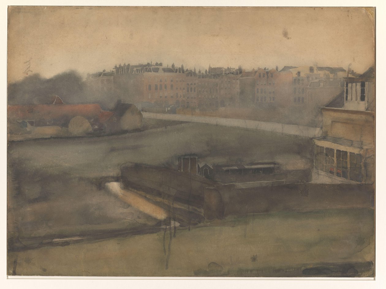 Utsikt på Oosterpark i Amsterdam av Willem Arnoldus Witsen