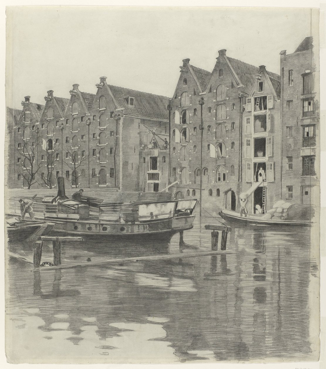 Lager ved en kanal av Willem Arnoldus Witsen