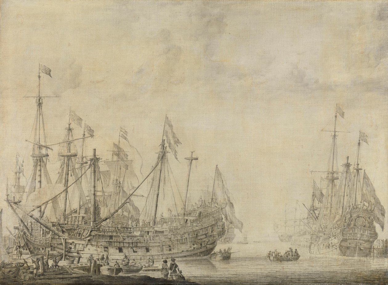 Skip etter slaget av Willem van de Velde (I)