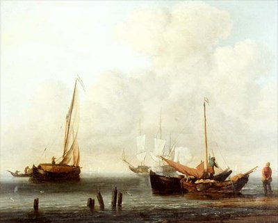 To fiskebåter av Willem van de Velde the Younger