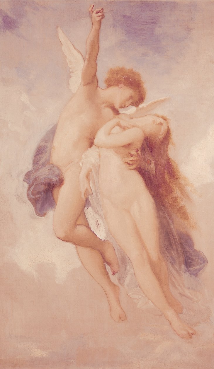 Amor og psyke, 1889 av William Adolphe Bouguereau