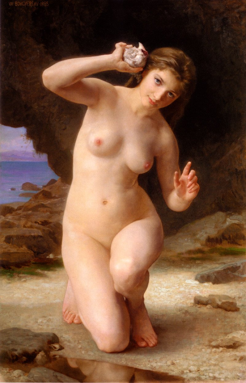 Kvinne med skjell av William Adolphe Bouguereau
