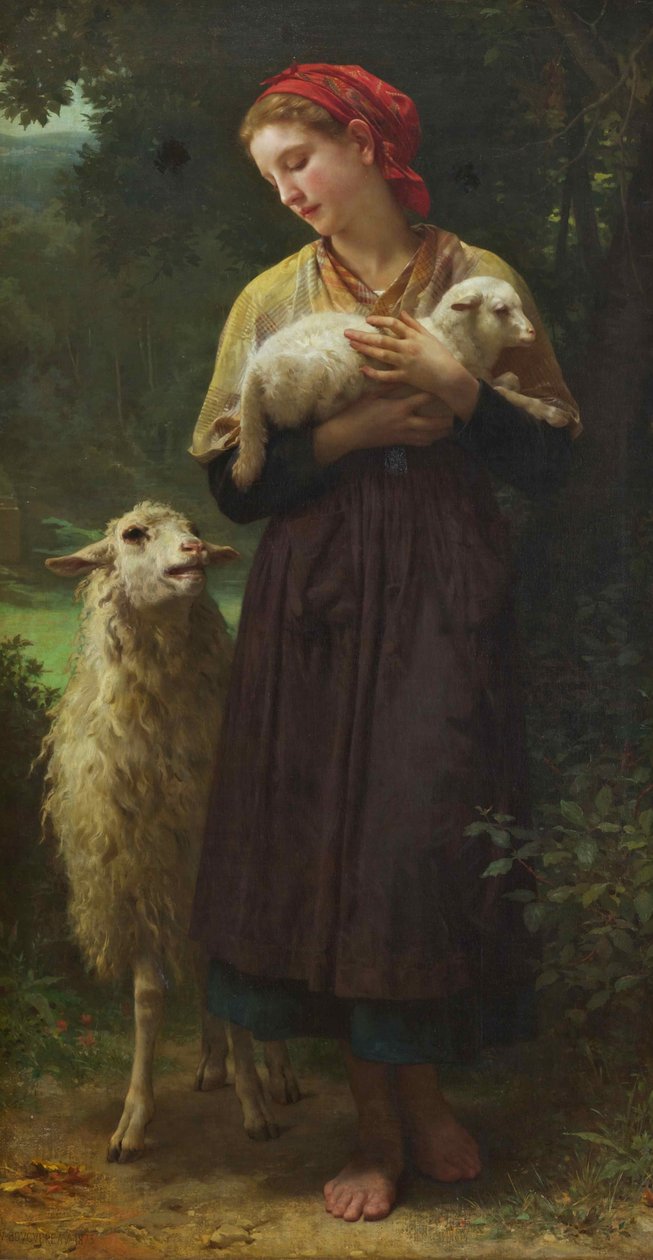Det nyfødte lam (hyrden) av William Adolphe Bouguereau