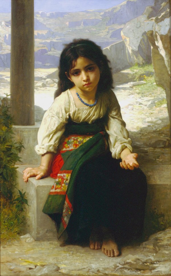 Den lille tiggeren (1880) av William Adolphe Bouguereau