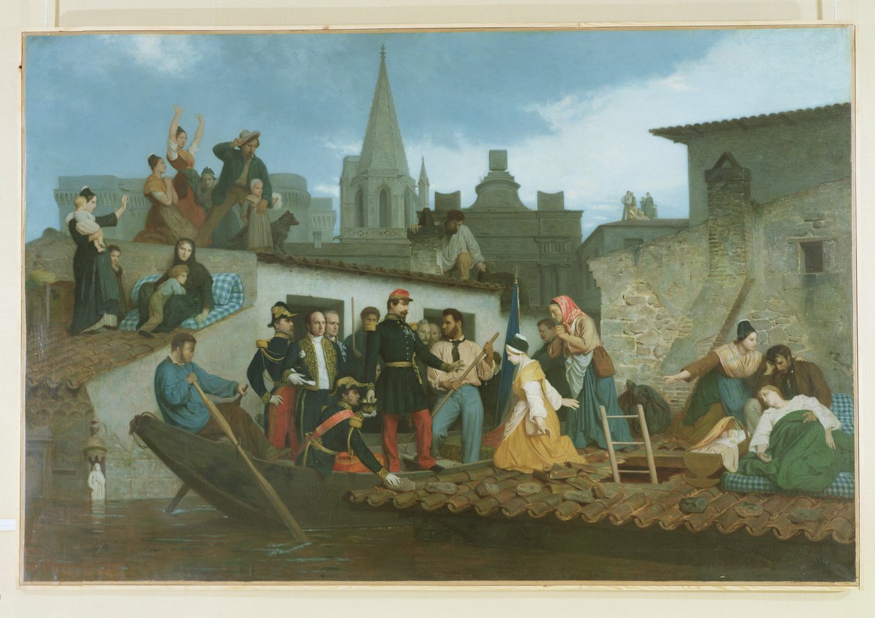 Napoleon III (1808–73) besøkte flomofrene i Tarascon i juni 1856, 1856 av William Adolphe Bouguereau