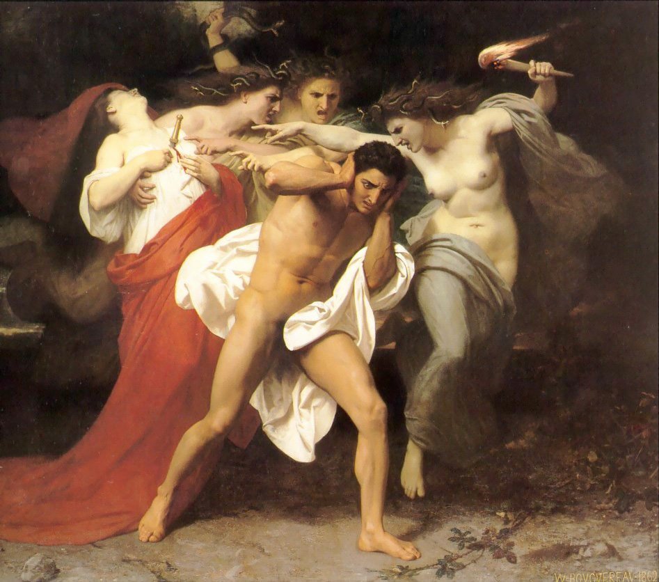 Angrelsen av Orestes av William Adolphe Bouguereau