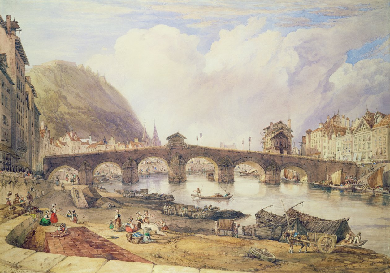 Bridge of Arches, Liège av William Alfred Delamotte