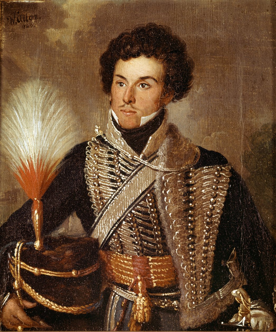 En offiser, 18. Regiment of Dragons, 1840 av William Allan