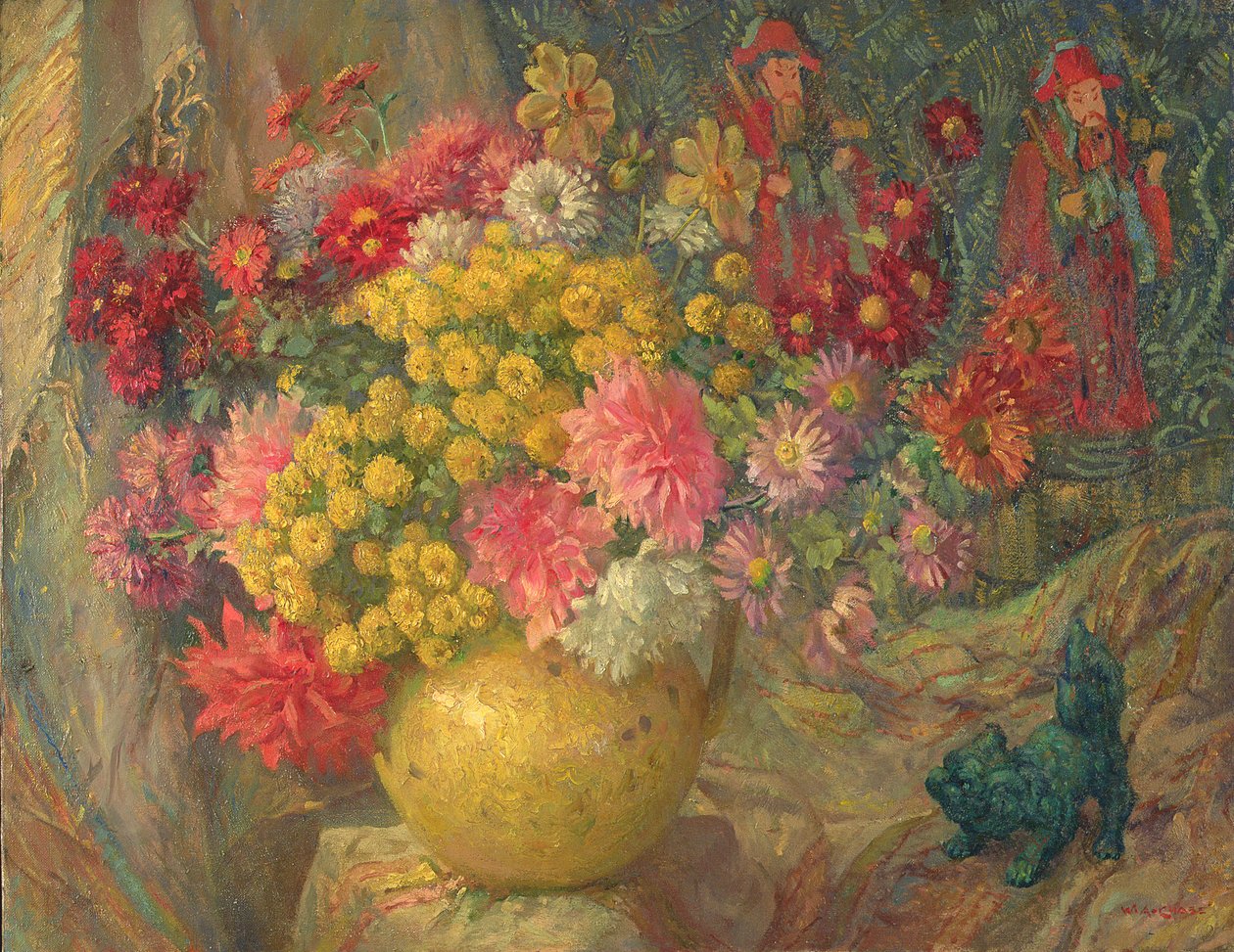 Rikelig blomsterbunt, ca. 1930-tallet av William Arthur Chase