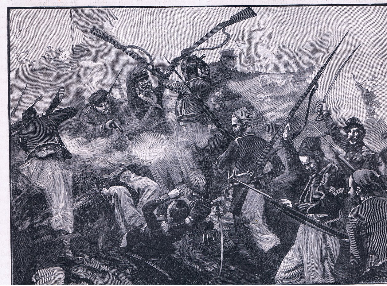 Franskmennene i Malakoff 1855 e.Kr av William Barnes Wollen