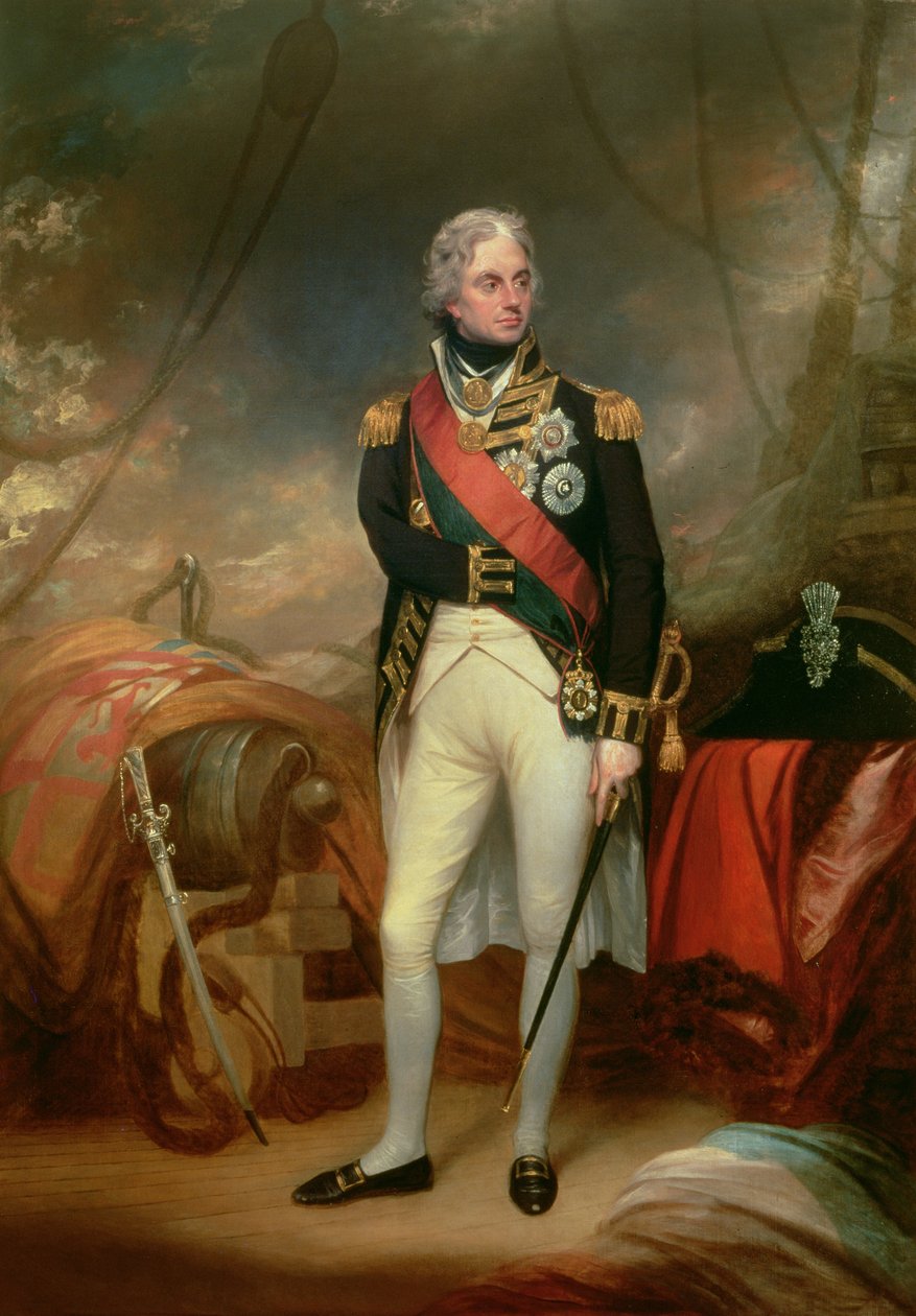 Portrett av Horatio, Viscount Nelson (1758-1805) 1801 av William Beechey