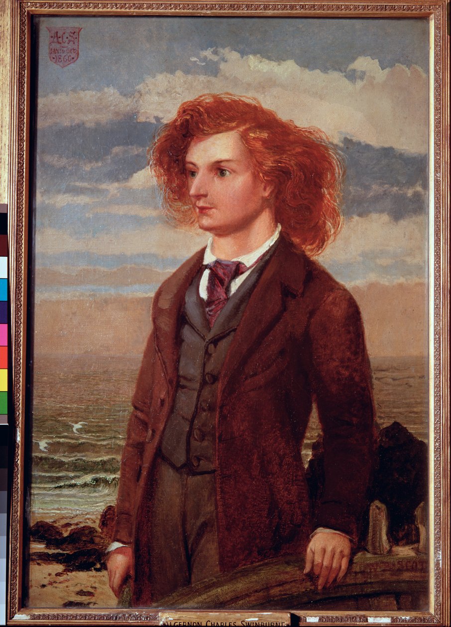 Portrett av Algernon Charles Swinburne (1837-1909) av William Bell Scott