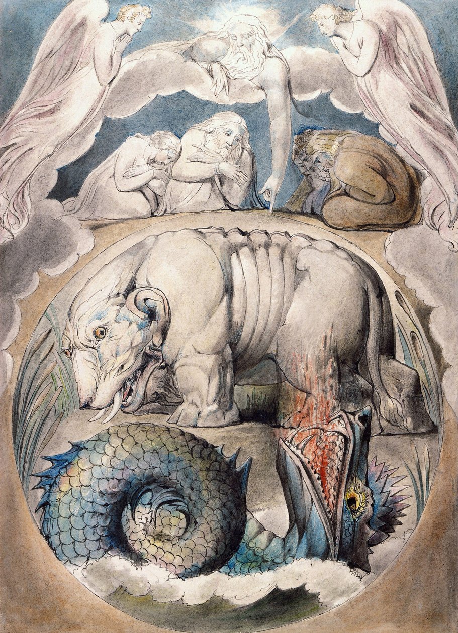 Behemoth og Leviathan av William Blake