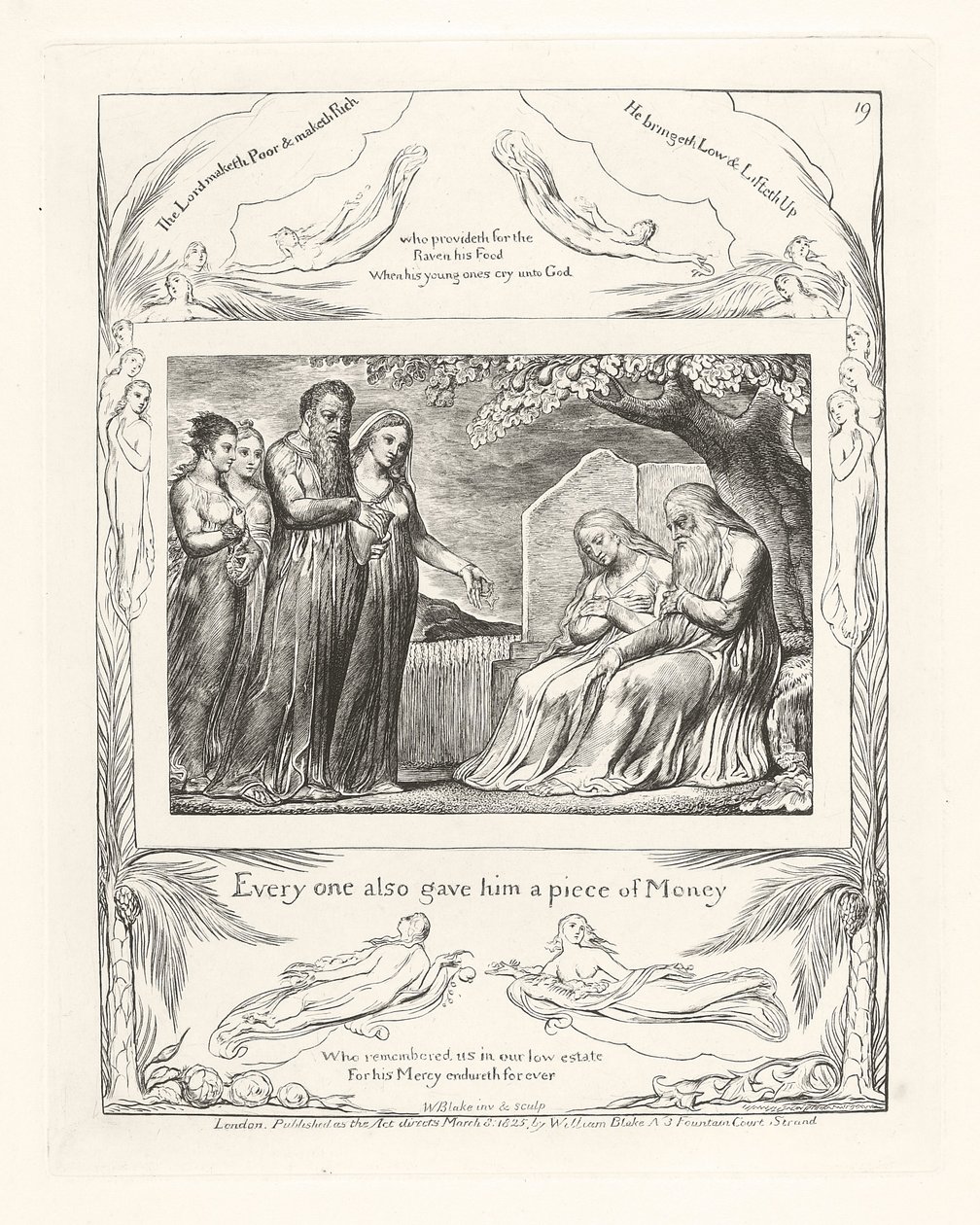 Hver og en ga ham også et stykke penger, 1825 av William Blake