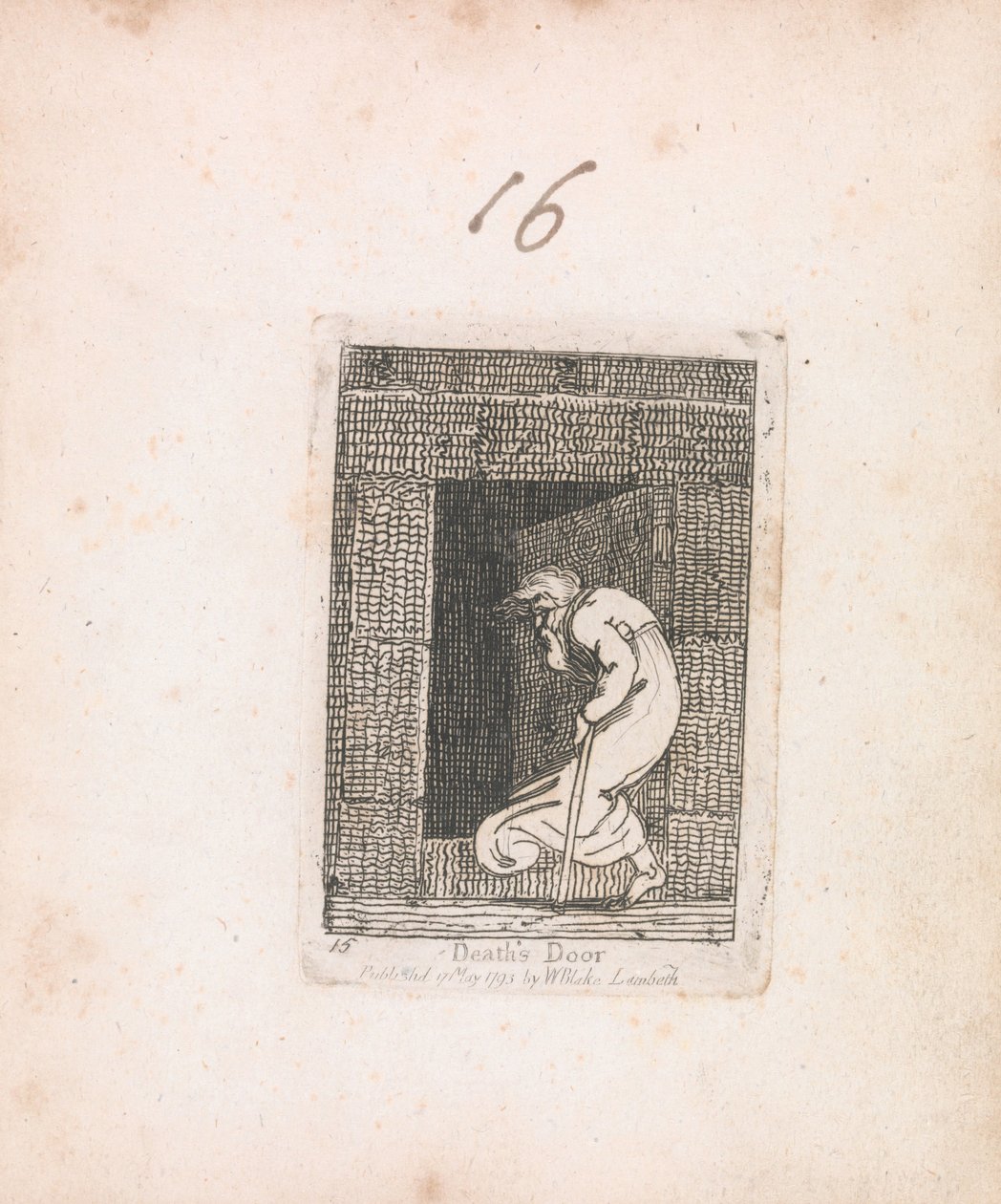 For barn. Paradisets porter, plate 17, Deaths Door av William Blake