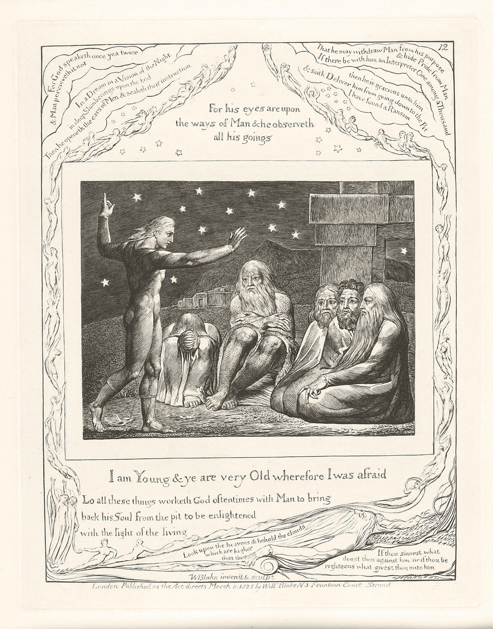 Jeg er ung og dere er veldig gamle, derfor var jeg redd, 1825 av William Blake