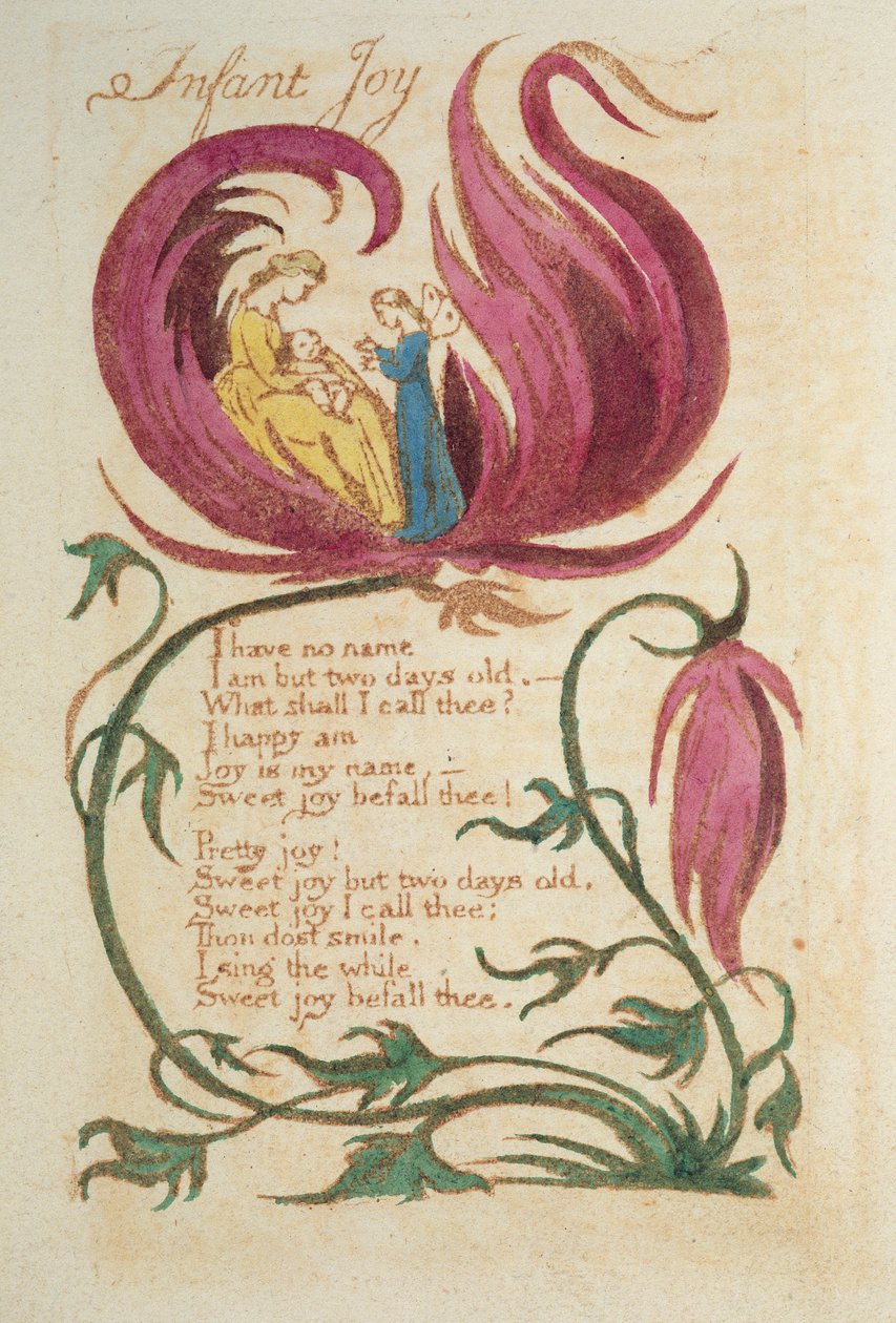 Infant Joy, fra Songs of Innocence, utgitt 1789 av William Blake