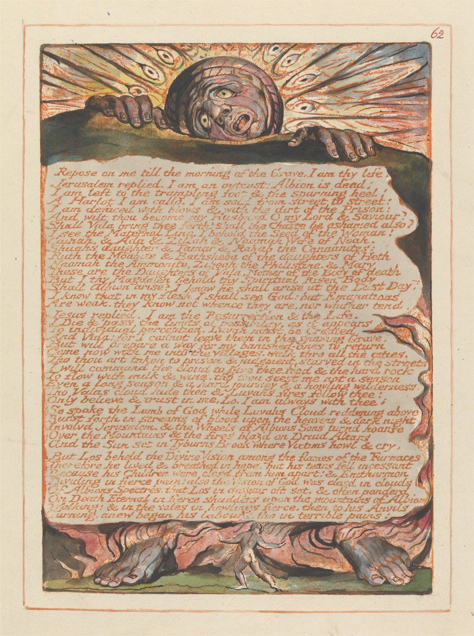 Jerusalem, tallerken 62, hvil på meg .... av William Blake