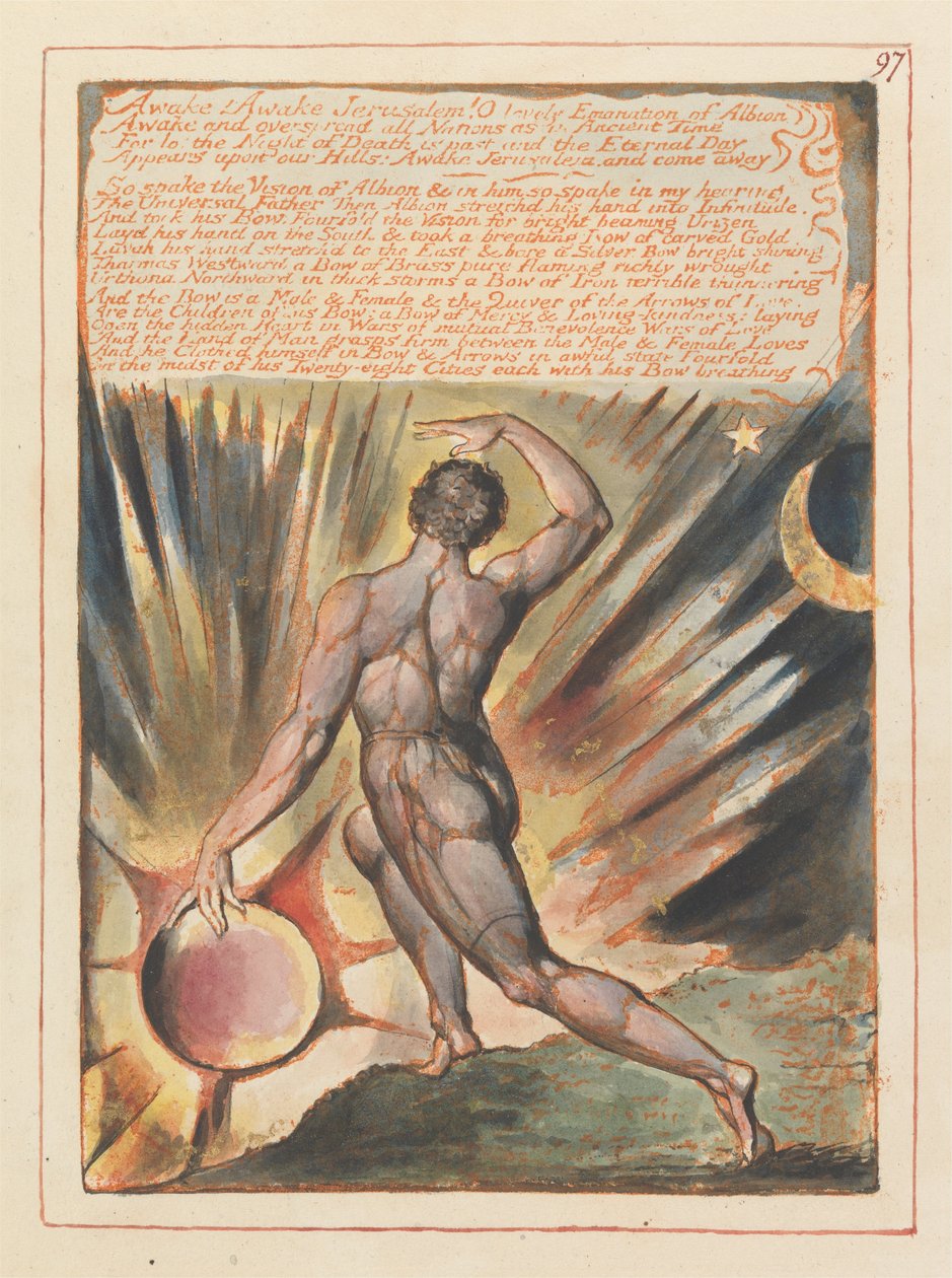 Jerusalem, tallerken 97, våkn opp! Våkn opp Jerusalem .... av William Blake