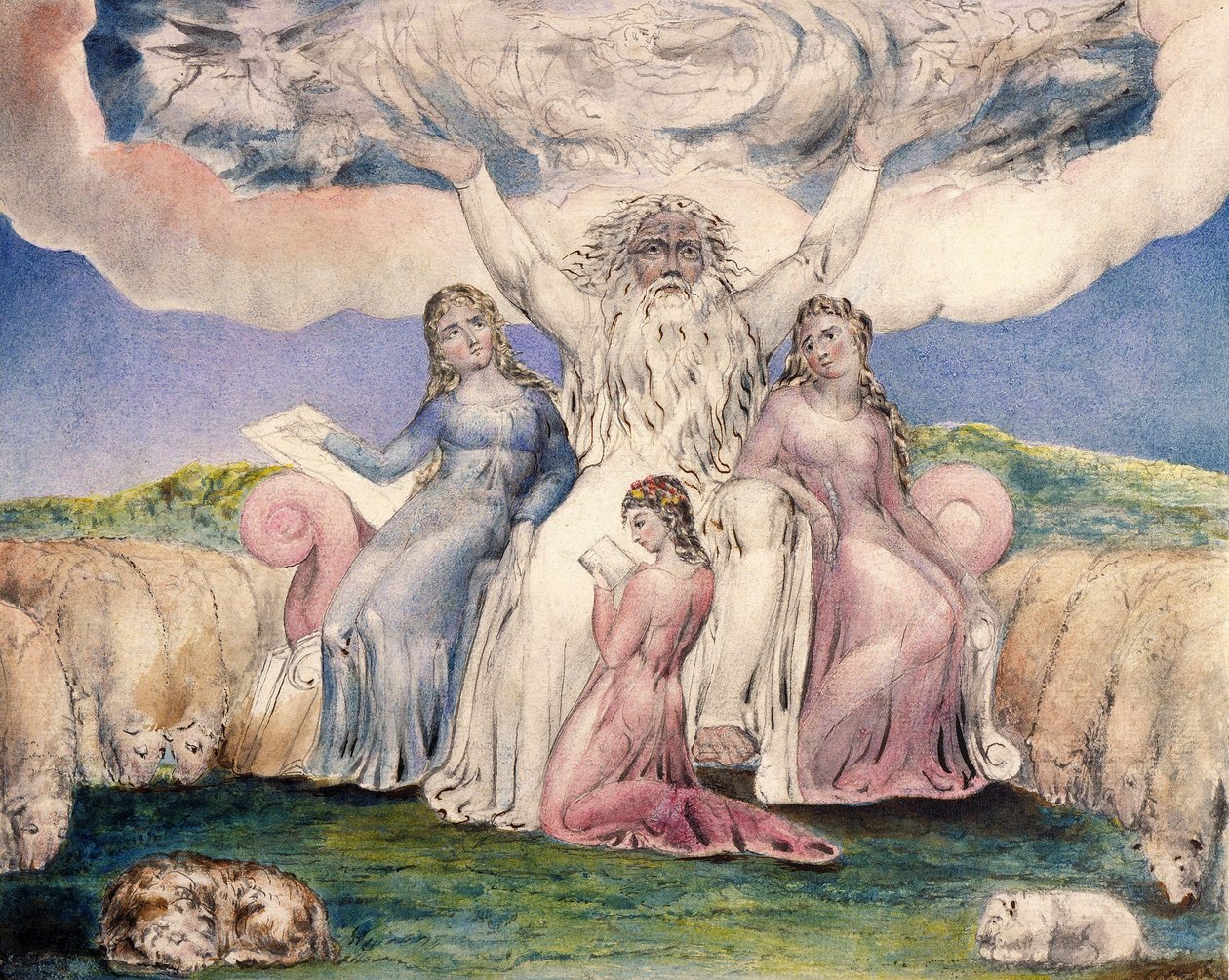 Job og hans døtre av William Blake