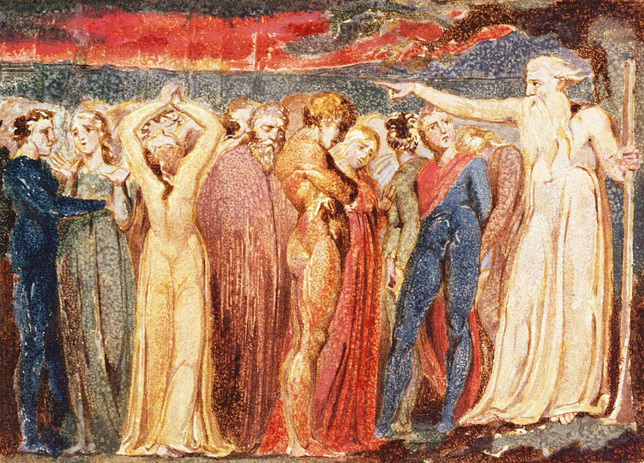 Josef av Arimathea forkynte for innbyggerne i Storbritannia av William Blake