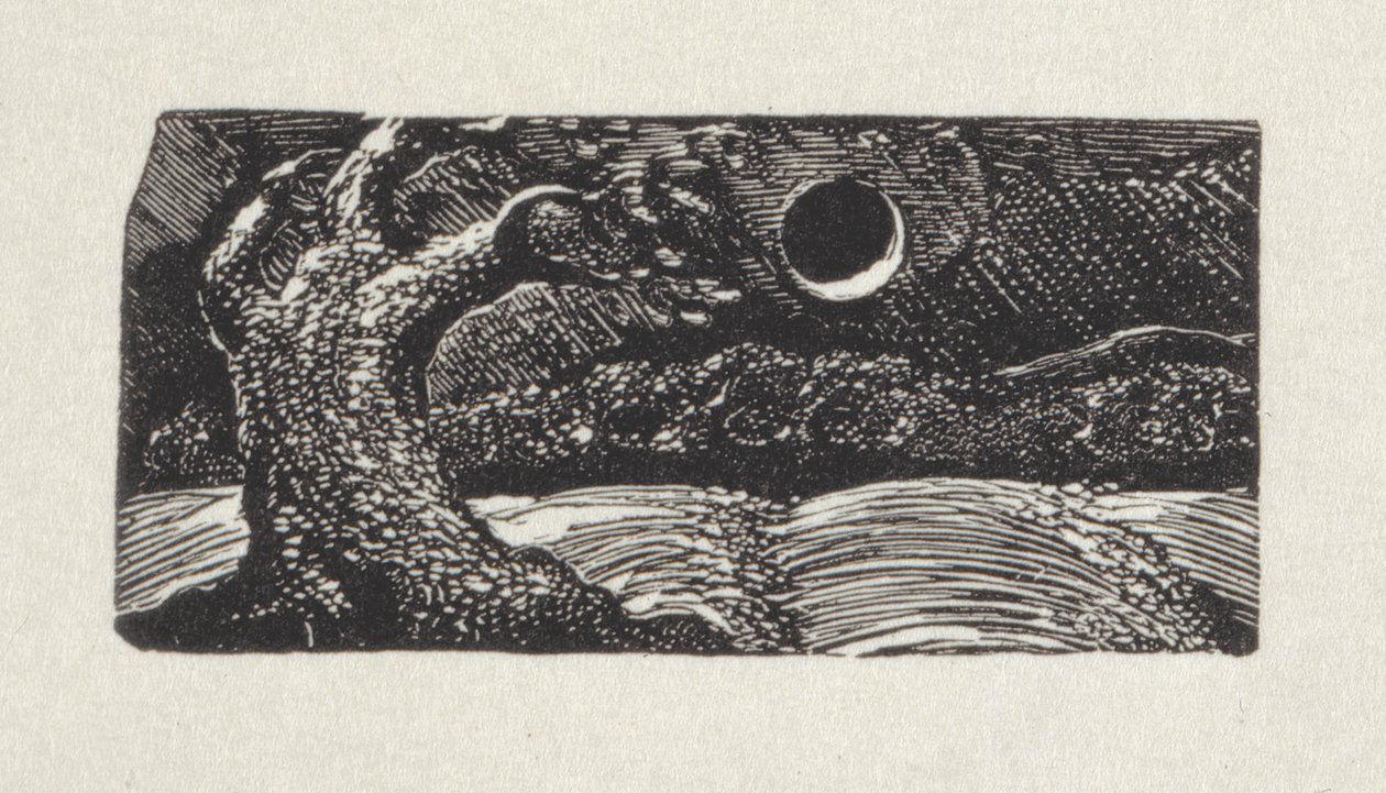 Eller blåsende vind over blomstrende hekk-rader, 1821 (tregravering) av William Blake