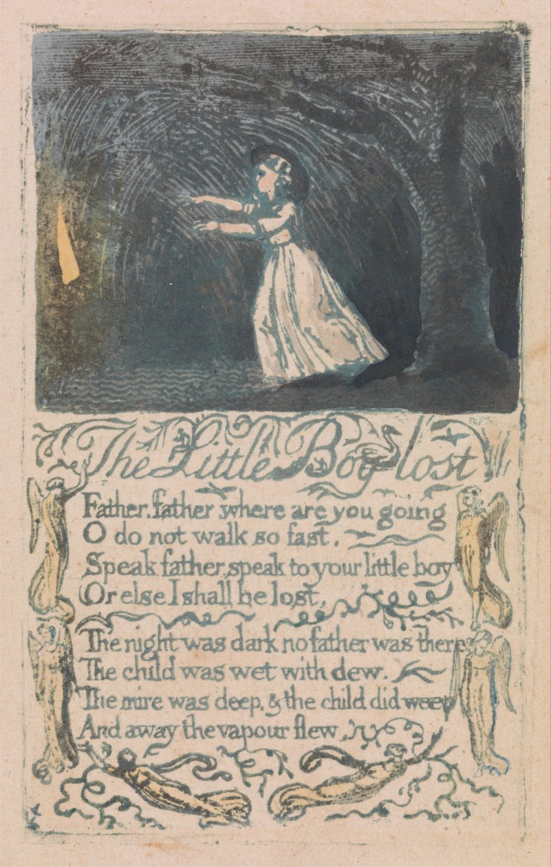 Songs of Innocence and of Experience, plate 16, The Little Boy Lost (Bentley 13) av William Blake