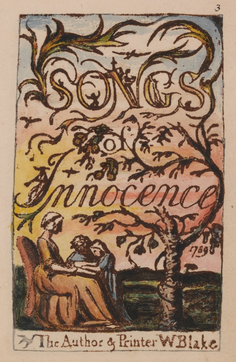 Songs of Innocence and of Experience, Plate 3, Innocence Title Page (Bentley 3) av William Blake