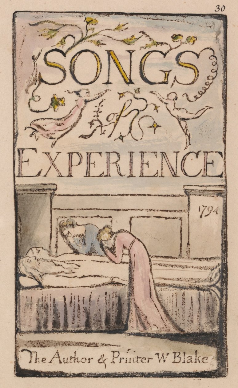 Songs of Innocence and of Experience, Plate 30, Experience Title Page (Bentley 29) av William Blake