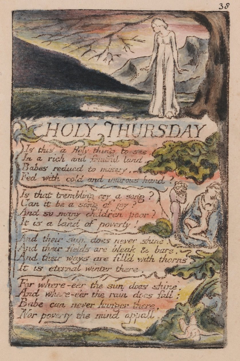 Songs of Innocence and of Experience, Plate 38, Holy Thursday (Bentley 33) av William Blake