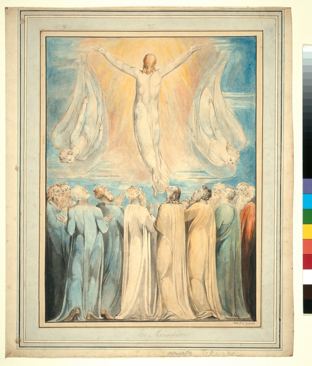 The Ascension, ca. 1805-6 (penn, blyant, indisk blekk og wc) av William Blake