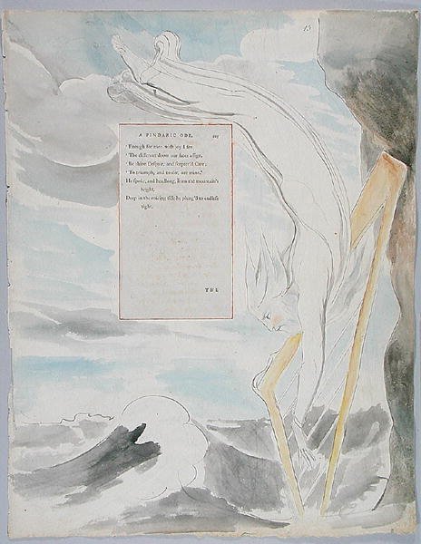 The Bard, design 65 fra The Poems of Thomas Gray, 1797-98 (wc med penn og blekk på papir) av William Blake