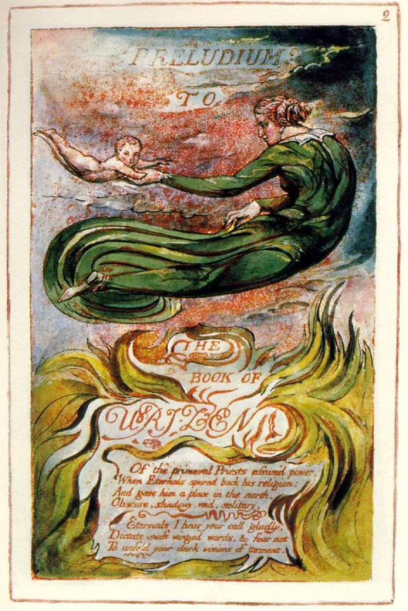 The Book of Urizen, plate 2, 1794 av William Blake
