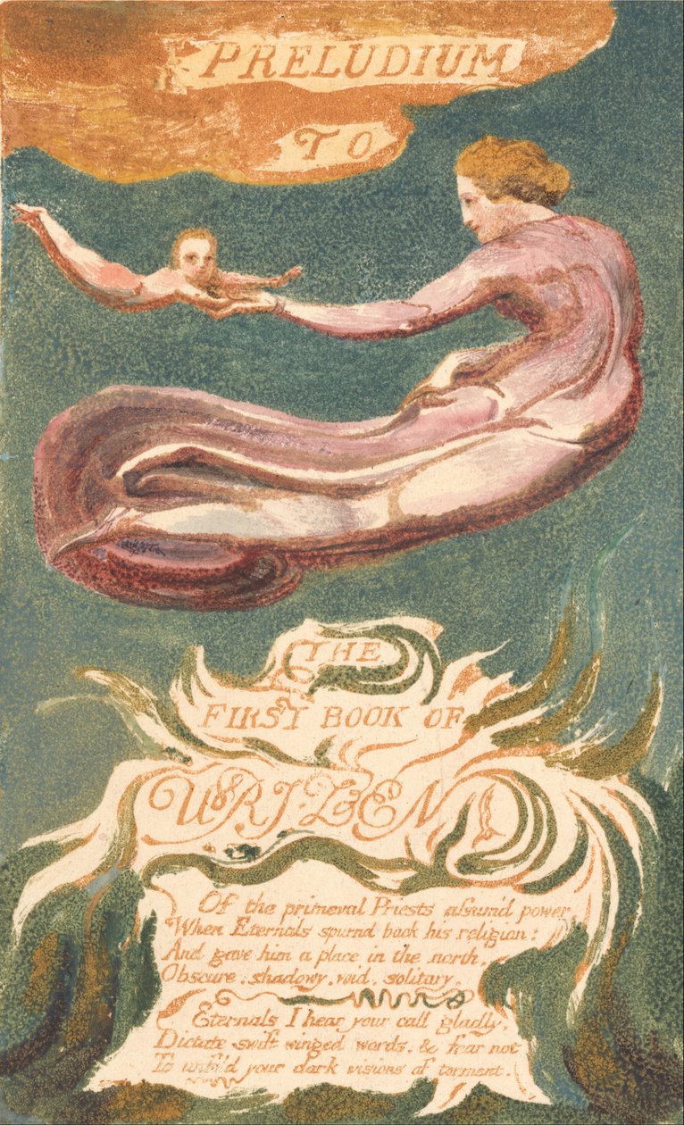The First Book of Urizen, Plate 2, Preludium to the Book of Urizen (Bentley 2a) av William Blake