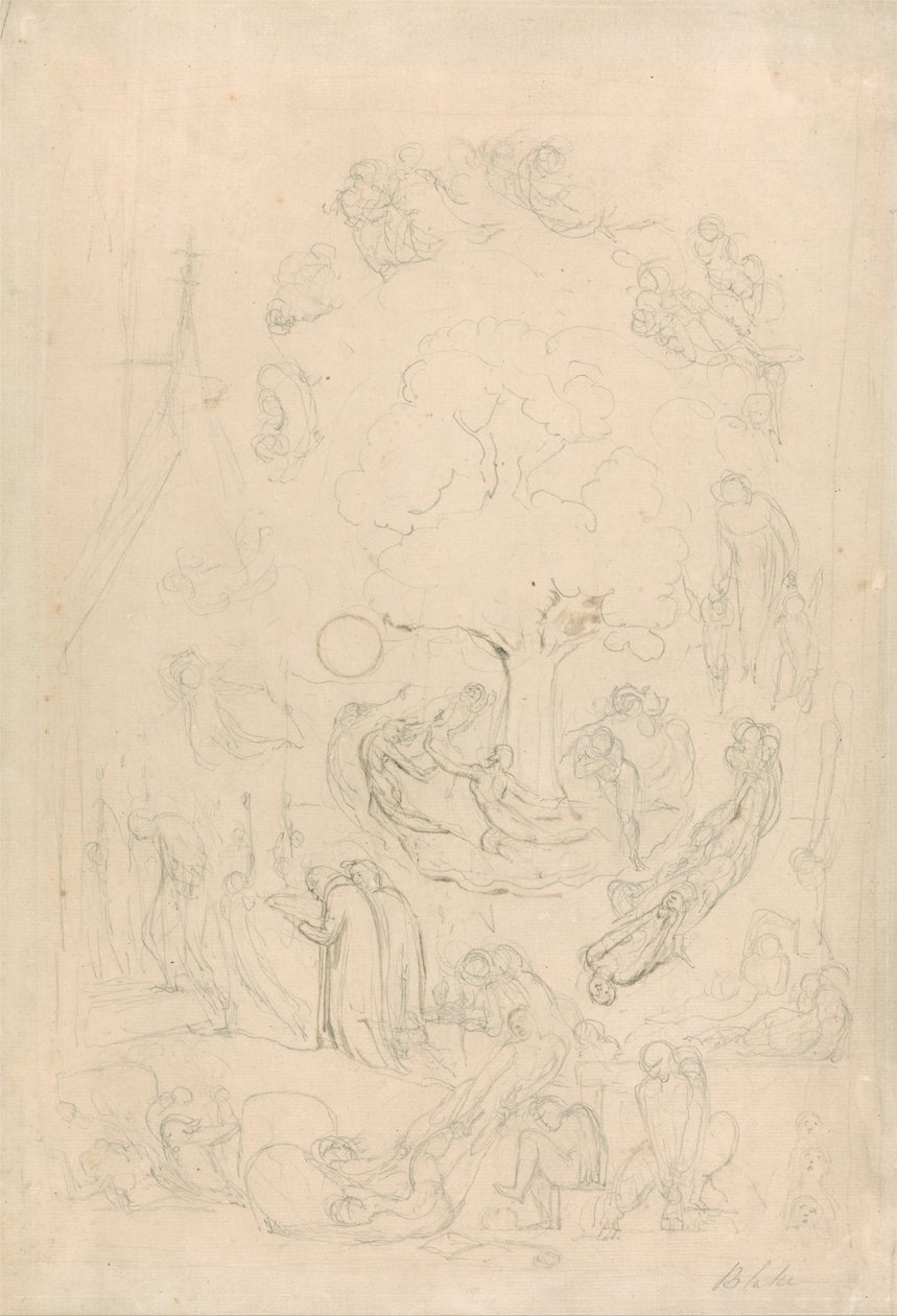 Gambols of Ghosts i henhold til deres følelser før den siste dommen av William Blake
