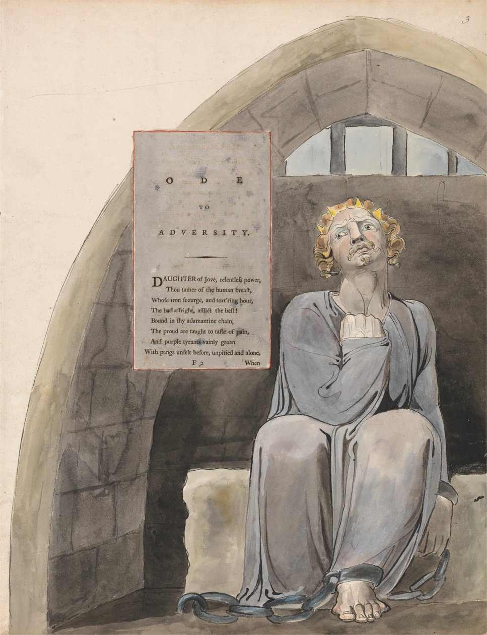 The Poems of Thomas Gray, Design 37, Ode to Adversity. av William Blake