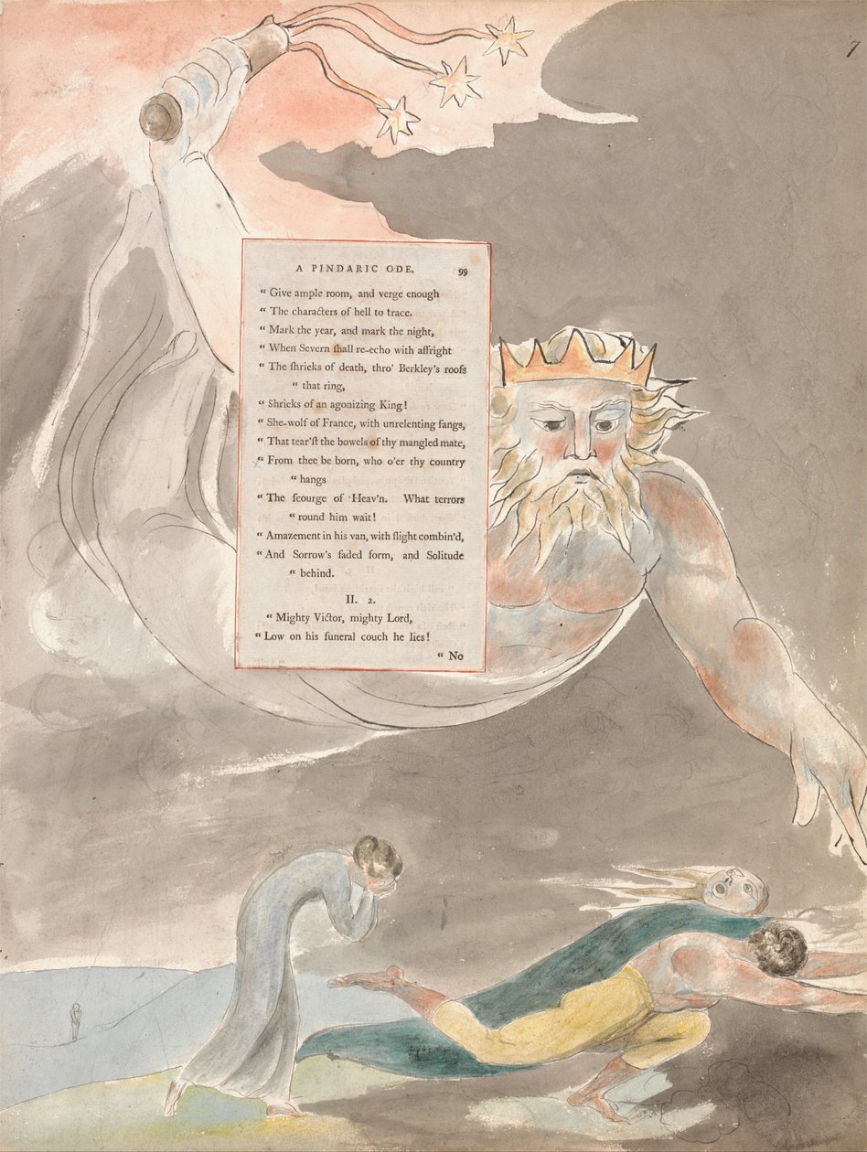 The Poems of Thomas Gray, Design 59, The Bard. av William Blake