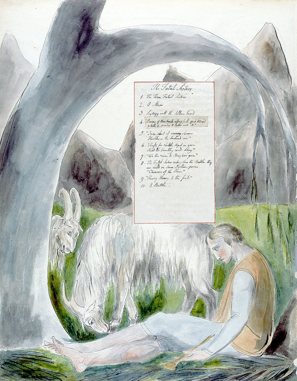 The Poems of Thomas Gray, Design 66 The Bard 14 av William Blake