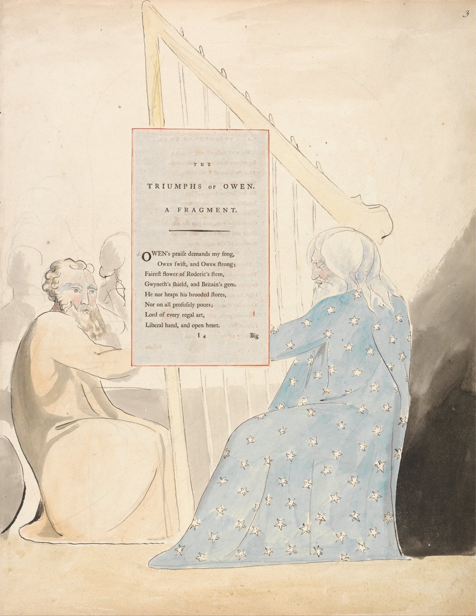 The Poems of Thomas Gray, Design 89, The Triumphs of Owen. av William Blake