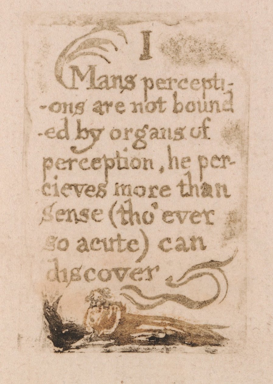 Det er ingen naturlig religion, Plate 10, I Mans oppfatninger er ikke begrenset. . . . (Bentley b3) av William Blake