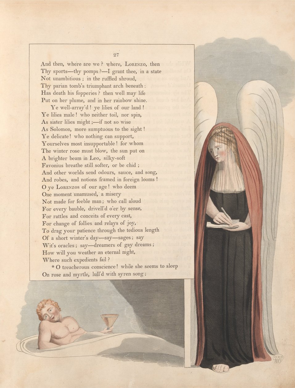 Unge nattetanker, side 27, om forræderisk samvittighet! av William Blake