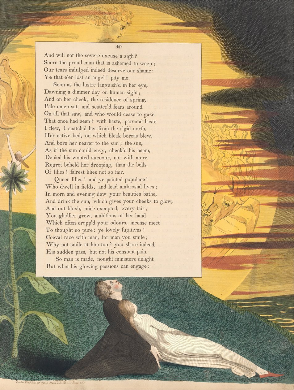 Unge nattetanker, Side 49, Som om solen skulle misunne, sjekker strålen av William Blake