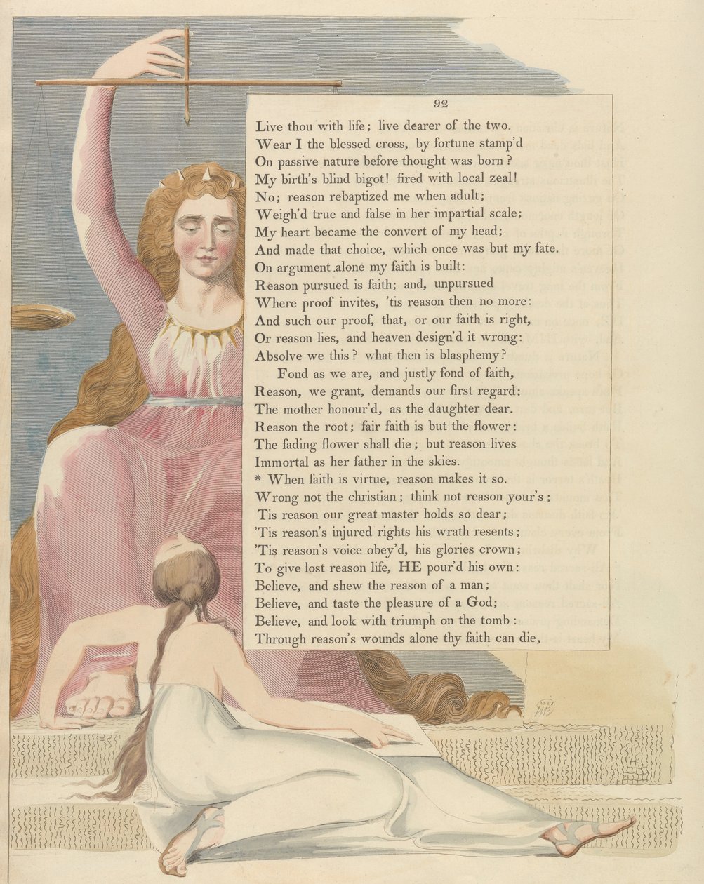 Youngs Night Tanker, Side 92, Når tro er dyd, gjør fornuften det slik av William Blake