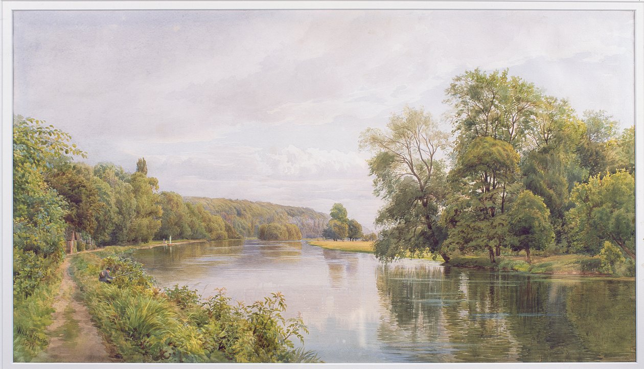 Thames, 1879 (wc på papir) av William Bradley