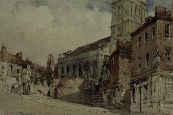 All Hallows Church, Worcester (wc på papir) av William Callow