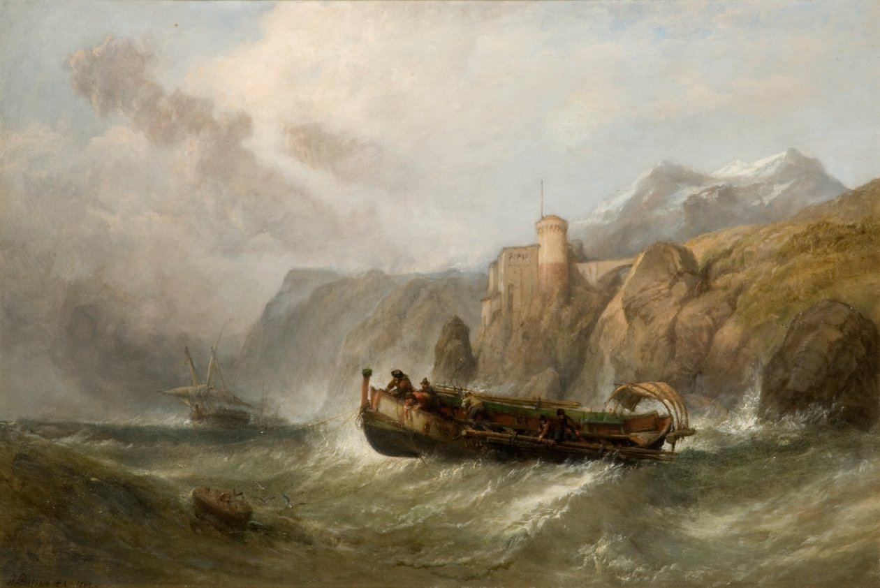 Kystscene, 1862 av Clarkson Frederick Stanfield