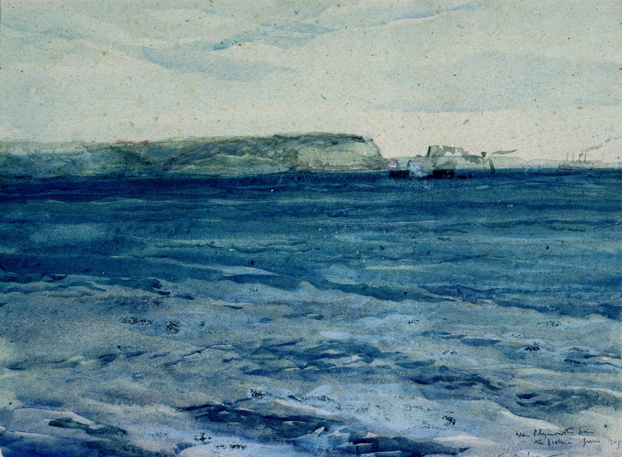 The Blue Waters of Plymouth, 19. (akvarell) av William Collins