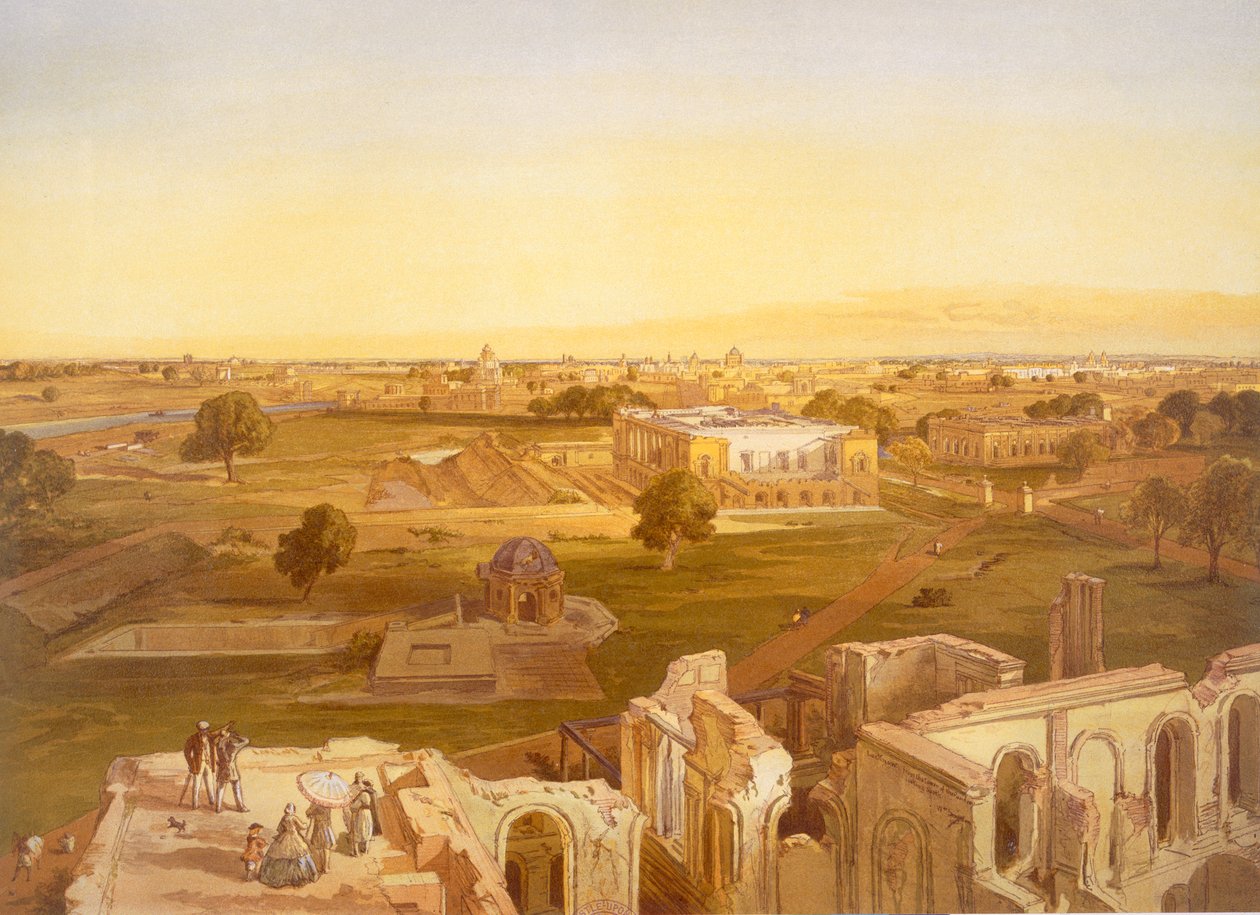 Lucknow, fra 'India Ancient and Modern', 1867 av William Crimea Simpson
