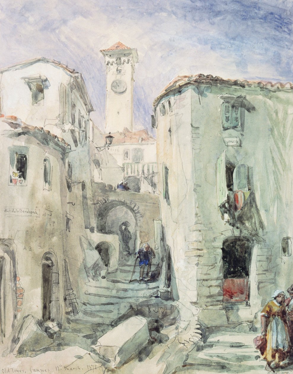 Det gamle tårnet i Cannes, 1870 av William Crimea Simpson