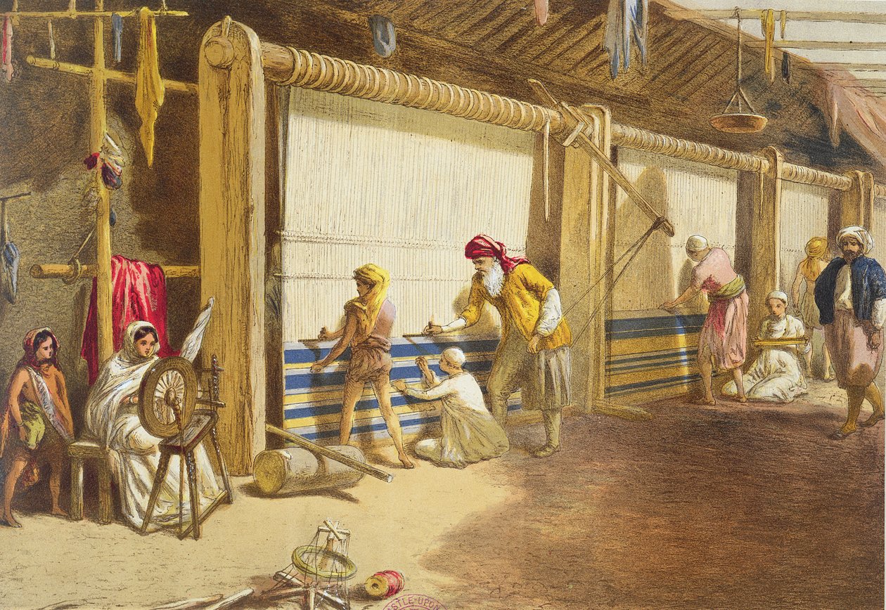 The Thug School of Industry, Jubbulpore, 1863 (chromolitho) av William Crimea Simpson